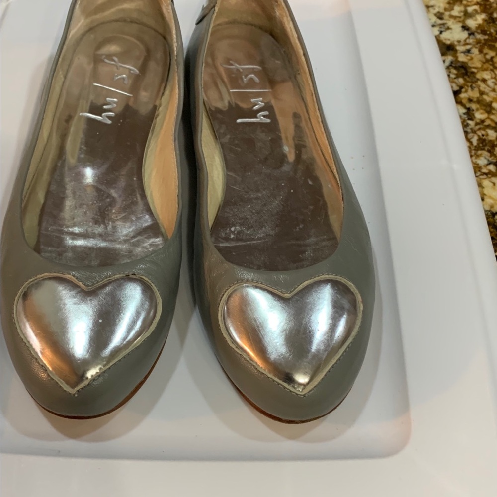 French Sole Suess Leather Flat Sz 6 1/2